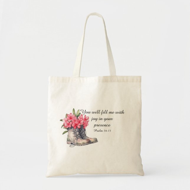 Bolsa Tote Psalm 16:11 Tote Bag (Frente)