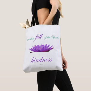 Bolsa Tote psalm 33 doçura roxa