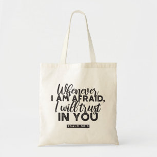 Bolsa Tote Psalm 56:3 Arte Versa Bíblia "Eu vou confiar em vo
