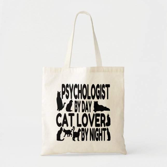 Bolsa Tote Psicólogo ama gatos (Frente)
