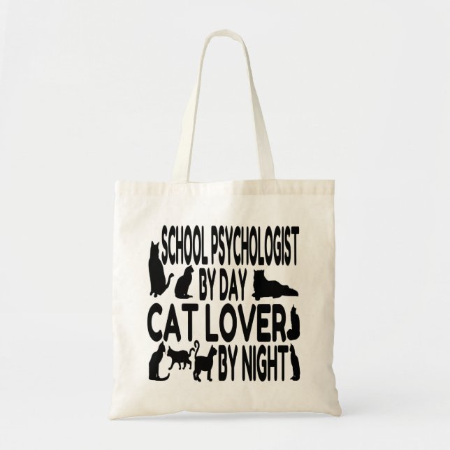 Bolsa Tote Psicólogo do Cat Lover School (Frente)
