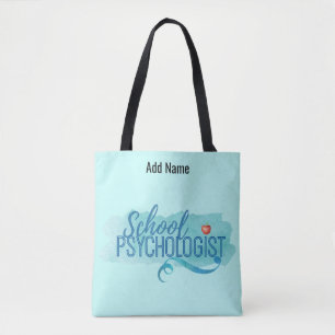 Bolsa Tote Psicólogo Escolar Nome Personalizado Shoulder Tot