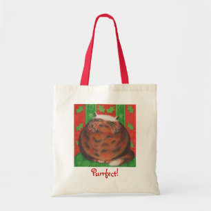 Bolsa Tote Pud de Natal 'Purrfect!'saco