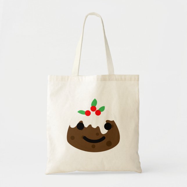 Bolsa Tote pudim de natal emoji (Frente)