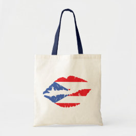 Bolsa Tote Puerto Rico Flag Lips