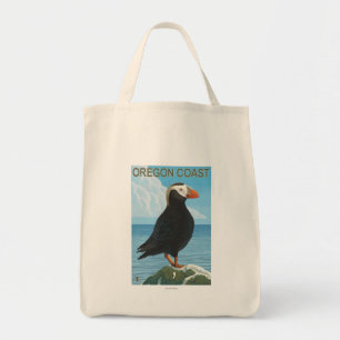 Bolsa Tote Puffin Tufado na Costa do Oregon