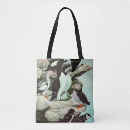 Bolsa Tote Puffins e Aves Aquáticas Antigas por Louis Fuertes