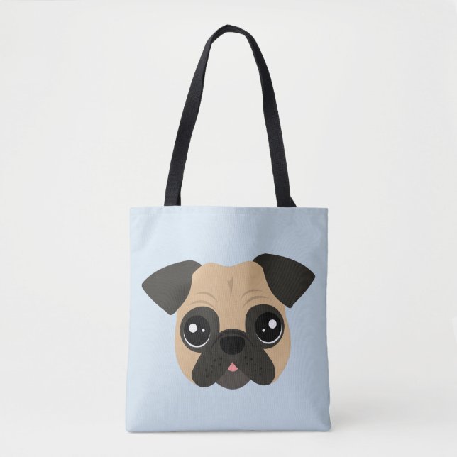 Bolsa Tote Pug bonito (Frente)