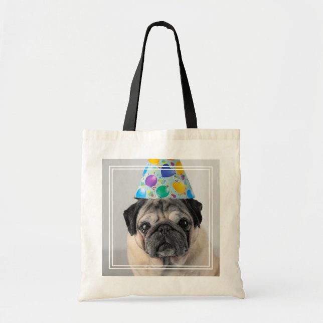 Bolsa Tote Pug do Partido (Frente)