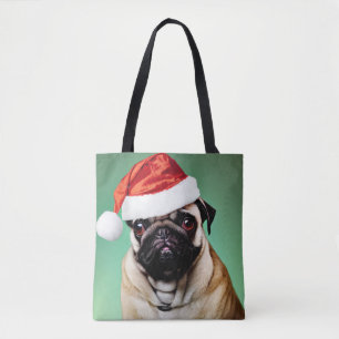 Bolsa Tote Pug Dog Christmas