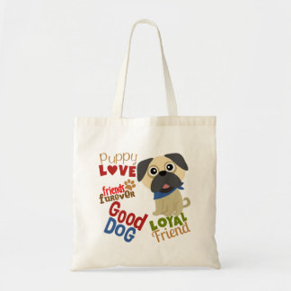 Bolsa Tote Pug Dog Melhor Amigo