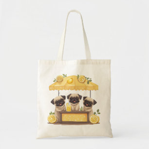 Bolsa Tote Pug Dogs Lemonade Stand