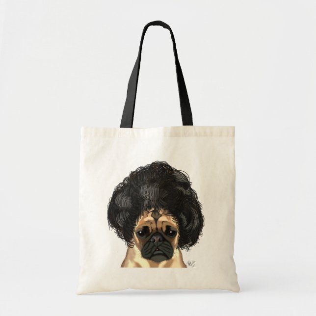 Bolsa Tote Pug In A Bad Wig (Frente)