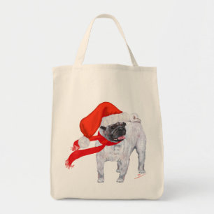 Bolsa Tote Pug Natal