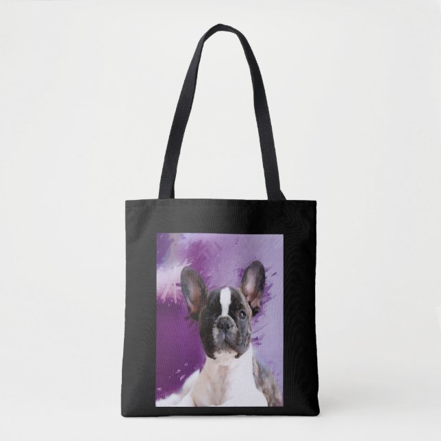 Bolsa Tote Pug Portrait Art Cute Pug (Frente)