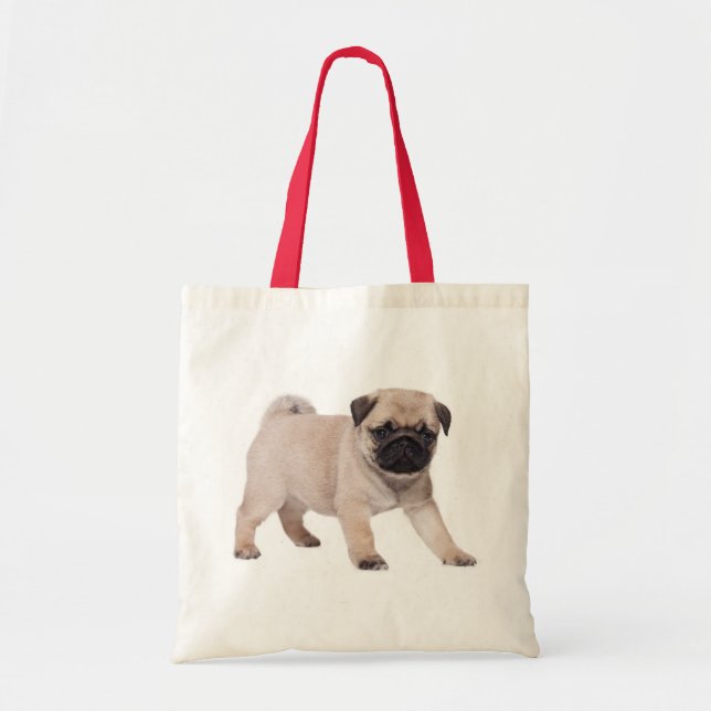 Bolsa Tote Pug Puppy DogCanvas Tote Bag (Frente)