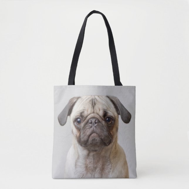Bolsa Tote Pug Retrato (Frente)