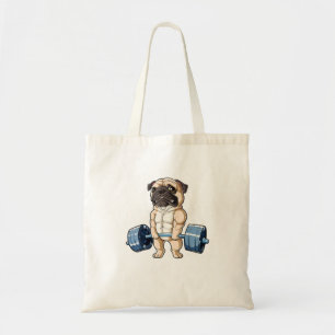 Bolsa Tote Pug Weising Engraçado Deadlevantador Homens Malhaç