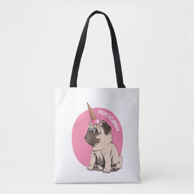 Bolsa Tote Pugicorn (Frente)