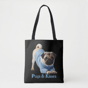 Bolsa Tote Pugs & Beijos: Design Adorável com Tema Pug