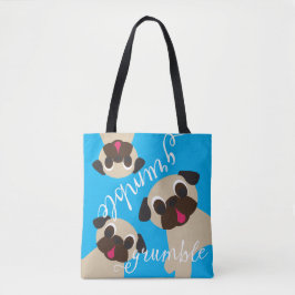 Bolsa Tote Pugs da jovem corça do Grumble do Grumble