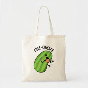 Bolsa Tote Puke-cumber Engraçado Pepino Pun