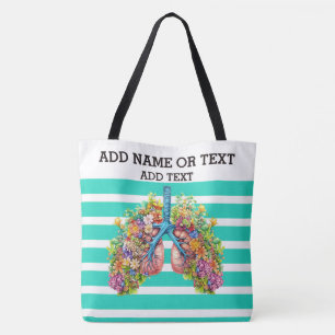 Bolsa Tote Pulmões Florais - Ver Verso