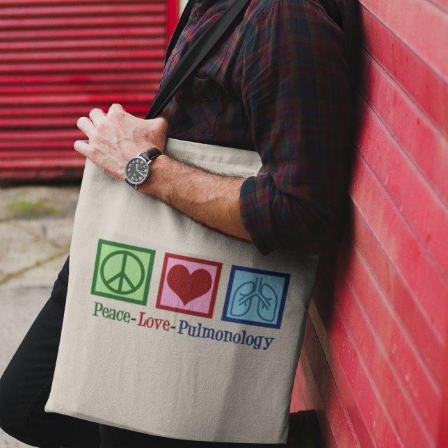Bolsa Tote Pulmonólogo Paz Amor Pulmonologia (Criador carregado)