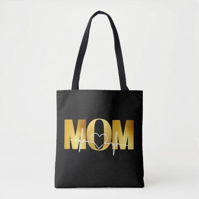 Bolsa Tote Pulso Dourado da Mama Elegante - Presente perfeito (Frente)