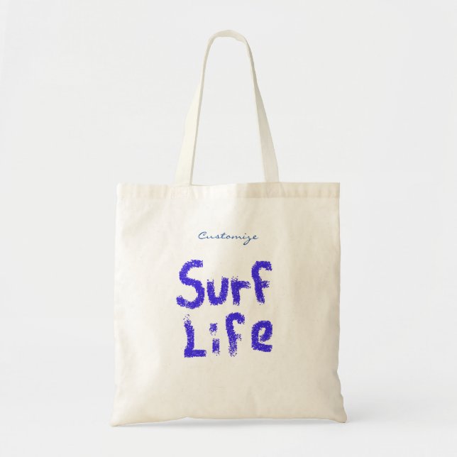 Bolsa Tote pulverização da vida do surf pintada em qualquer c (Frente)