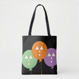 Bolsa Tote Pumpkin Balão de Halloween ou Tratar Preto