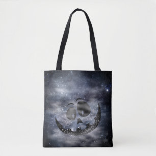 Bolsa Tote Pumpkin Bonito Face 1 Lado De Halloween 2 Mais Sin