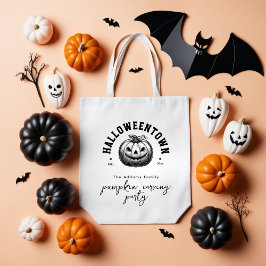 Bolsa Tote Pumpkin Carving Jack O Lanterna Festa de Halloween
