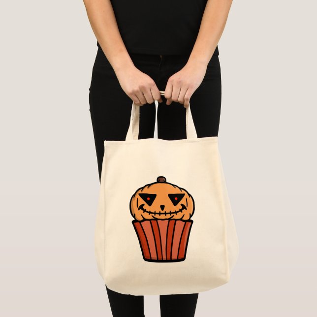 Bolsa Tote Pumpkin Cupcake Halloween (Frente (produto))