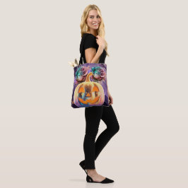 Bolsa Tote Pumpkin e Rosas do Dia das Bruxas