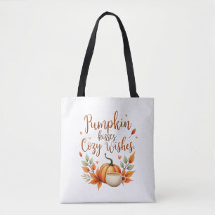 Bolsa Tote Pumpkin Kisses, Cozy Deseja