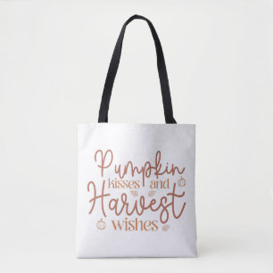 Bolsa Tote Pumpkin Kisses e Eixos de Colheita