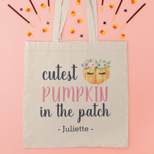 Bolsa Tote Pumpkin mais sujo do sistema   Crianças Personaliz