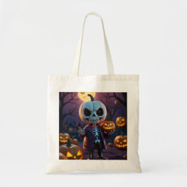 Bolsa Tote Pumpkin Patch Skeleton Companion