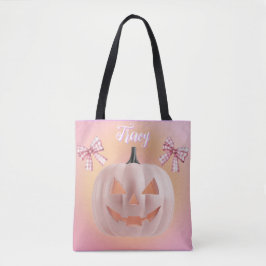 Bolsa Tote Pumpkin Rosa Coquette com Arcos Personalizados