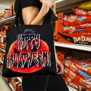 Bolsa Tote Pumpkin Scare-Wht