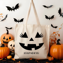 Bolsa Tote Pumpkin Smile, Halloween Gift