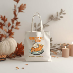 Bolsa Tote Pumpkin Spice & Chill Engraçado Ação de Graças Que
