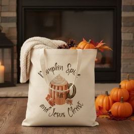 Bolsa Tote Pumpkin Spice e Jesus Cristo Autumn