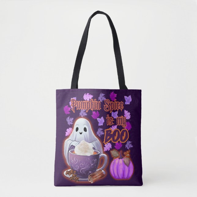 Bolsa Tote Pumpkin Spice é o meu Boo (Frente)