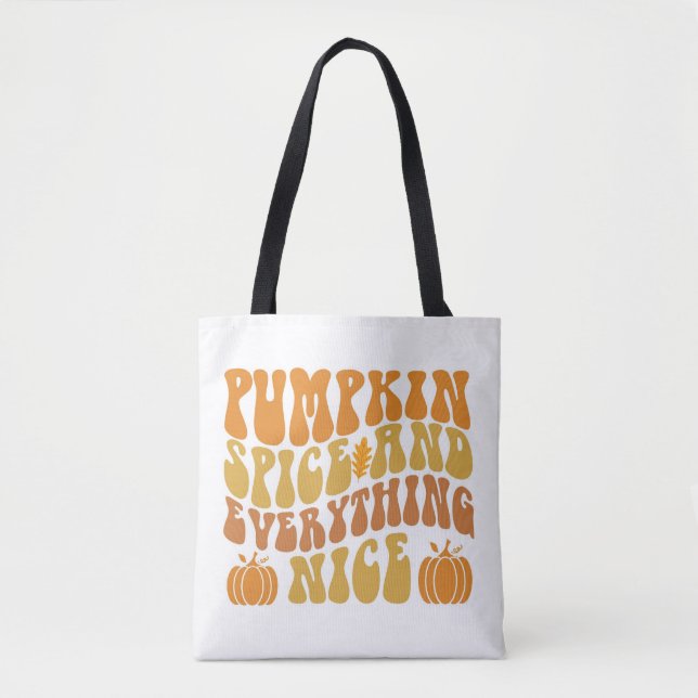 Bolsa Tote Pumpkin Spice E Tudo Bem (Frente)