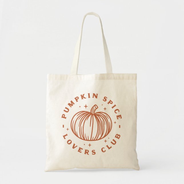 Bolsa Tote Pumpkin Spice Lovers Club (Frente)