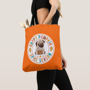 Bolsa Tote Pumpkin Spice Season Pug