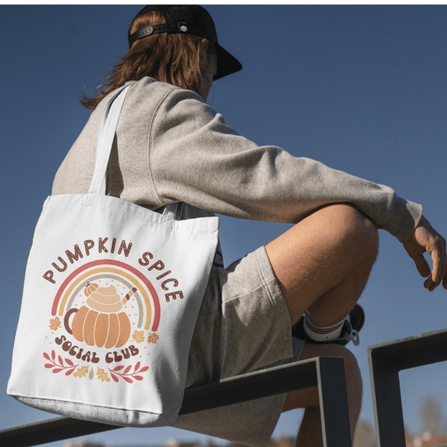 Bolsa Tote Pumpkin Spice Social Club – Cute Fall PSL  (Criador carregado)