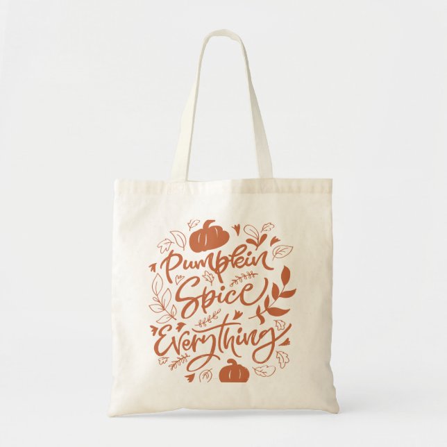 Bolsa Tote Pumpkin Spice Tudo (Frente)